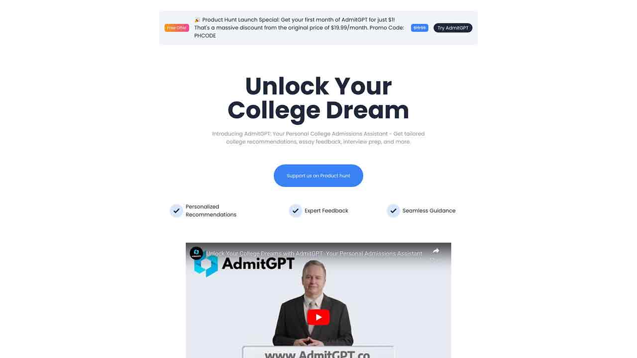 AdmitGPT - Your AI-Powered College Application Assistant