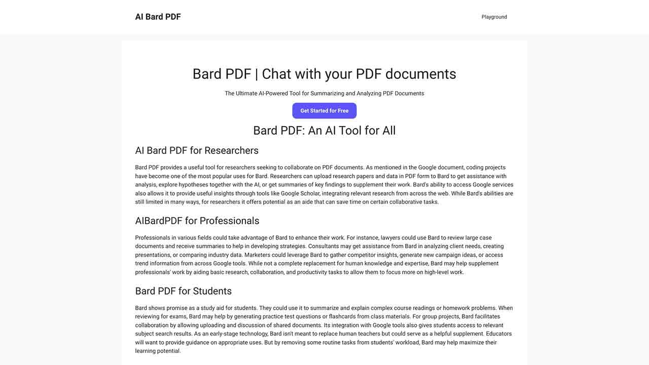 AI Bard PDF