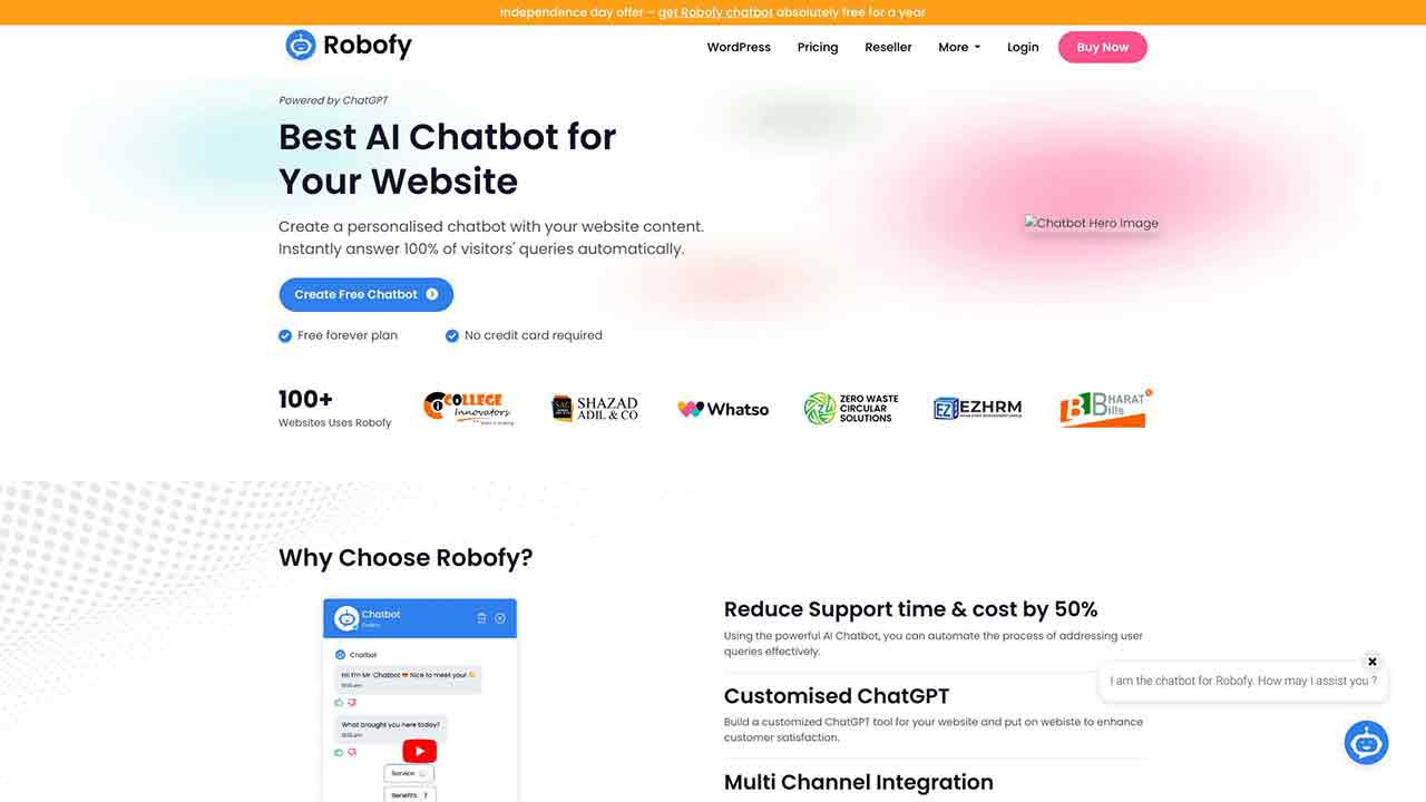 AI Chatbot Builder for Your Website - Robofy