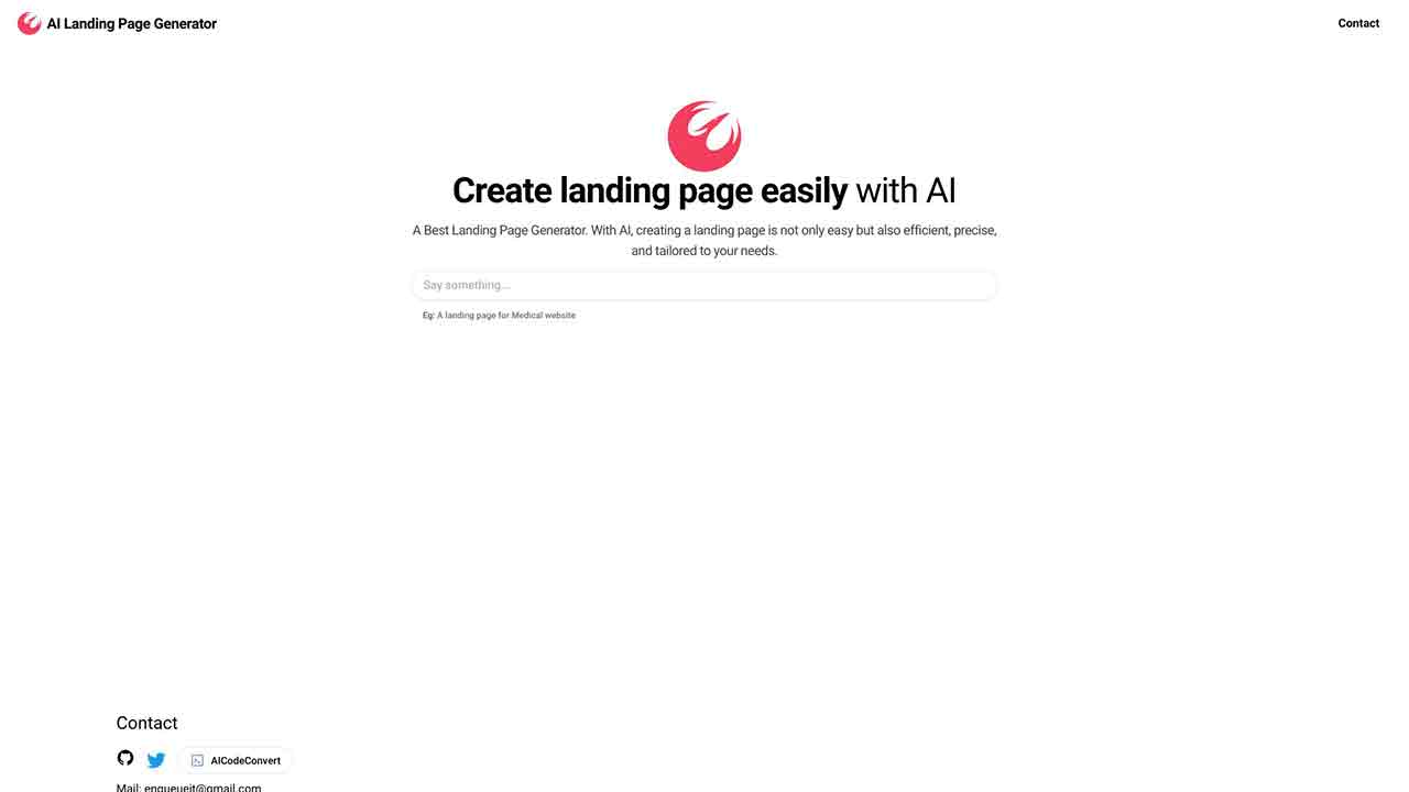 AI Landing Page Generator