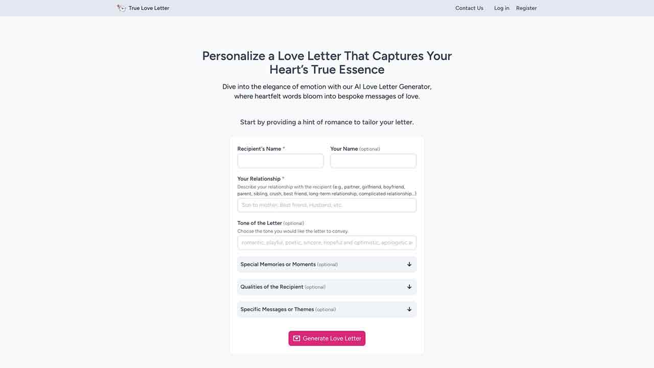 AI Love Letter Generator