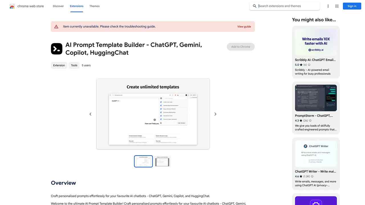 AI Prompt Template Builder