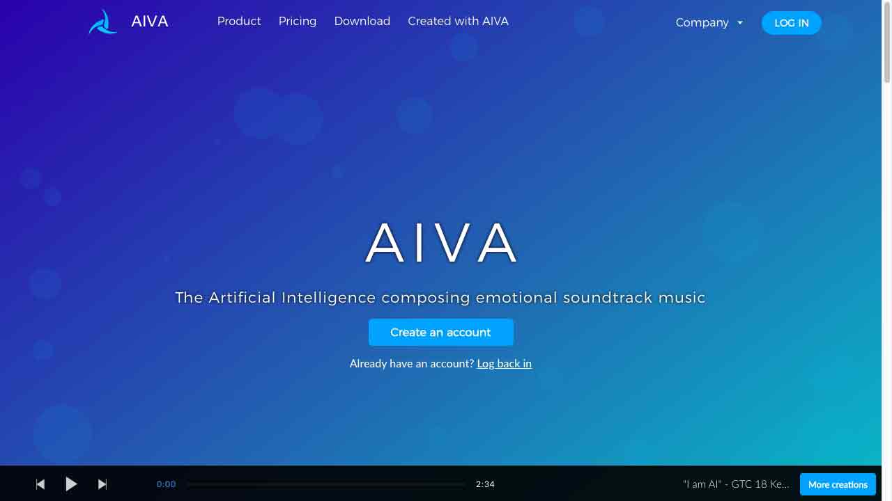 AIVA - The AI composing emotional soundtrack music