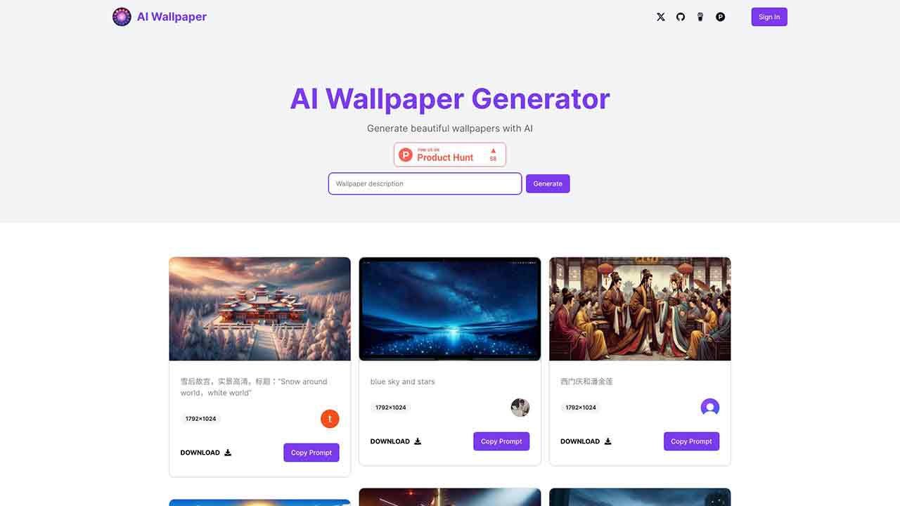 AI Wallpaper Generator