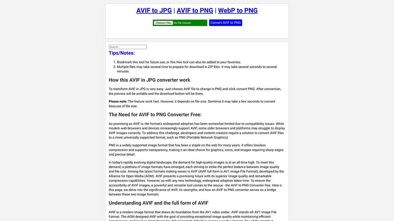 AVIF to PNG Converter