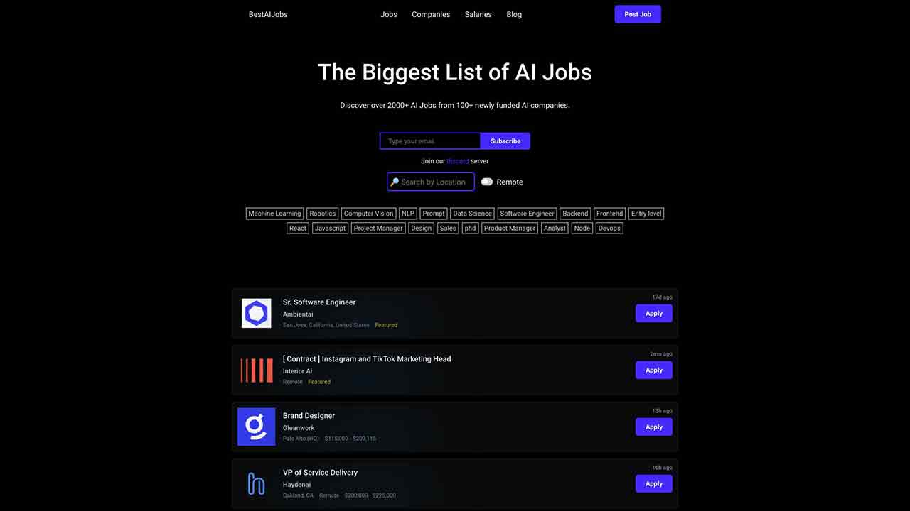 Best AI Jobs