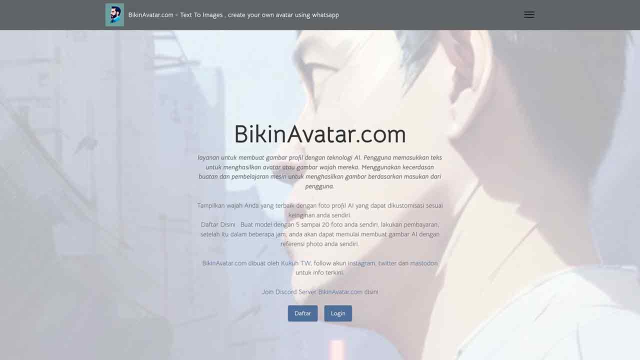 BikinAvatar.com - Text To Images