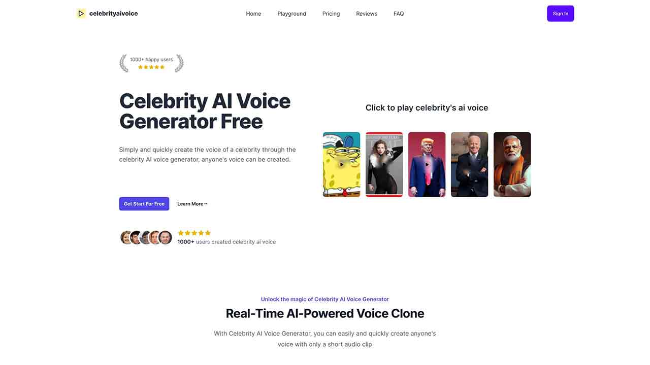 Celebrity AI Voice Generator