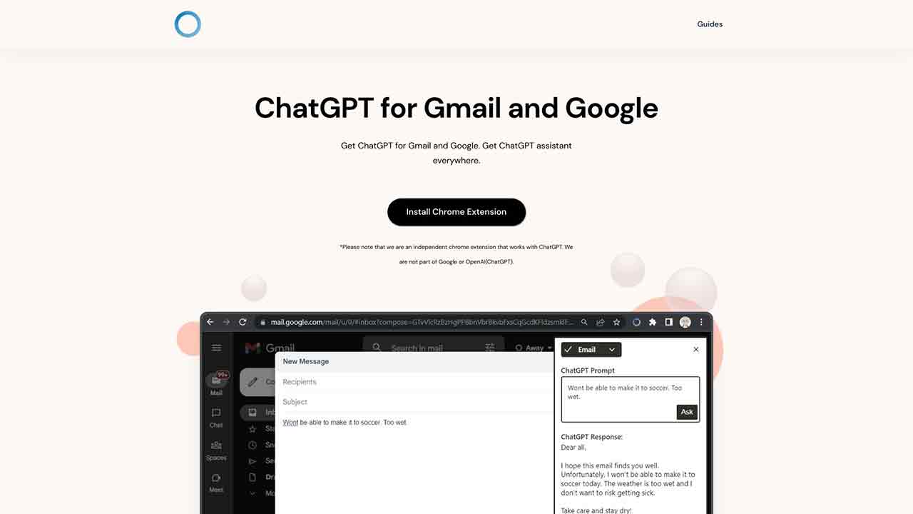 ChatGPT for Gmail and Google