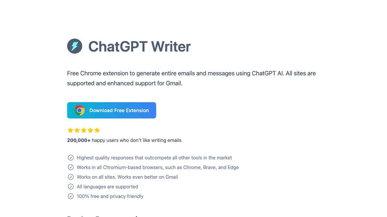 ChatGPT Writer