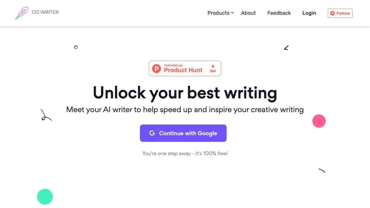 Co Writer - your AI platform for creative writing