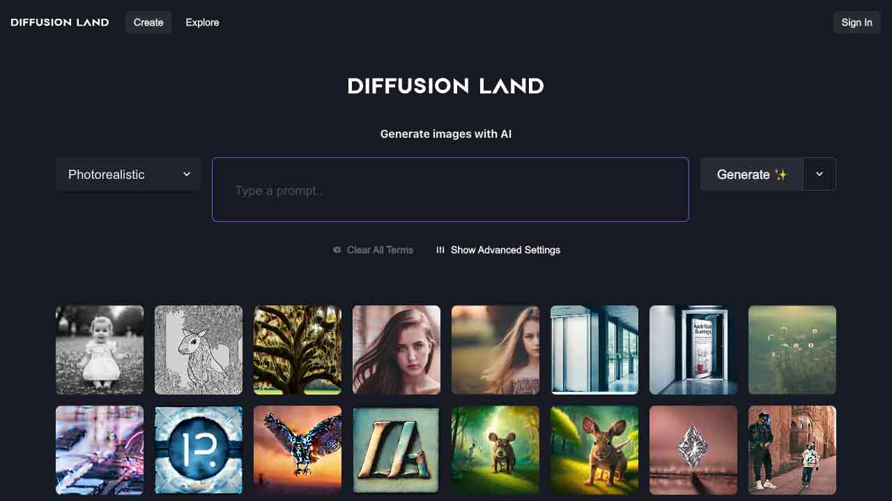 Diffusion Land