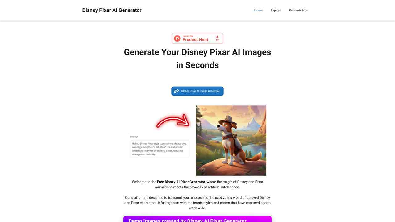 Disney AI Pixar Generator