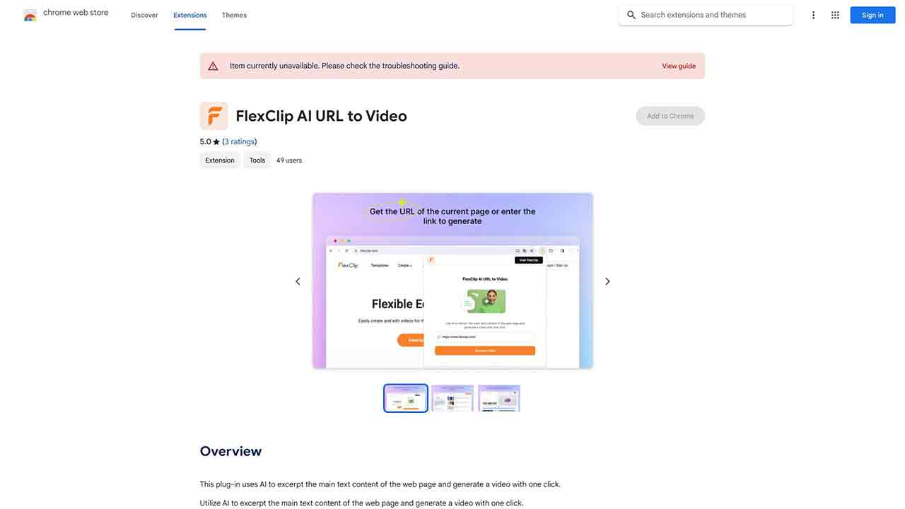 FlexClip AI URL to Video