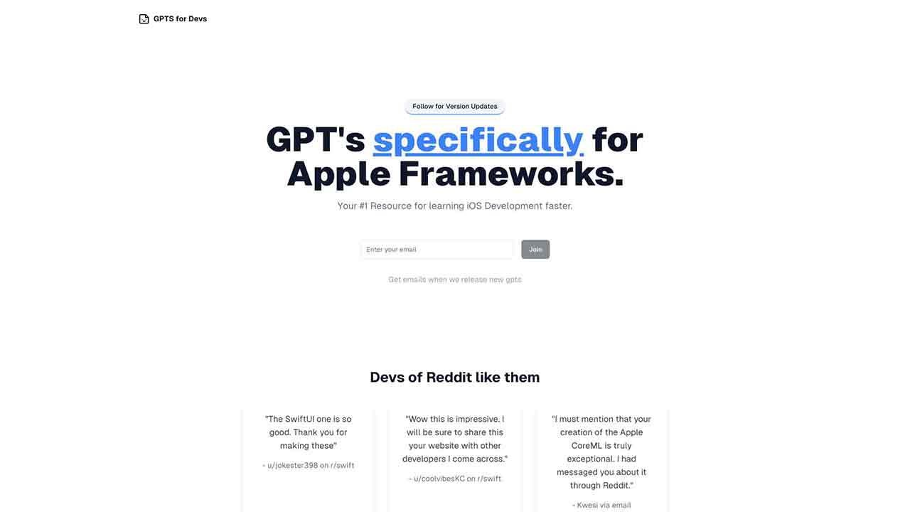 GPTs For Devs