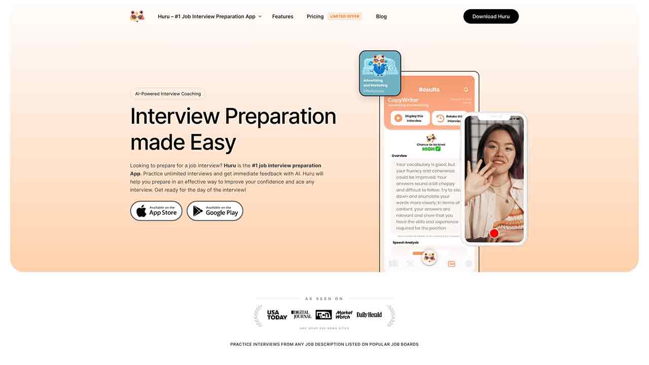 Huru - AI Job Interview Preparation Coaching App