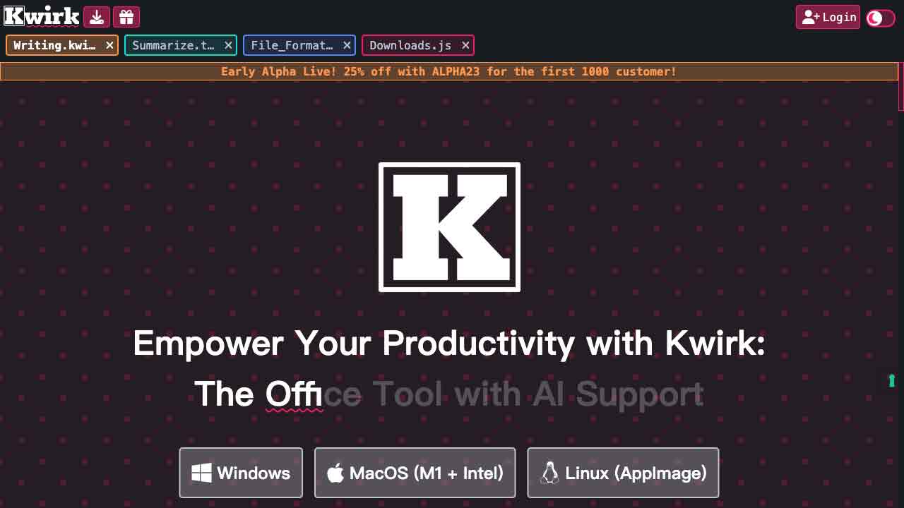 Kwirk.io - AI assisted working