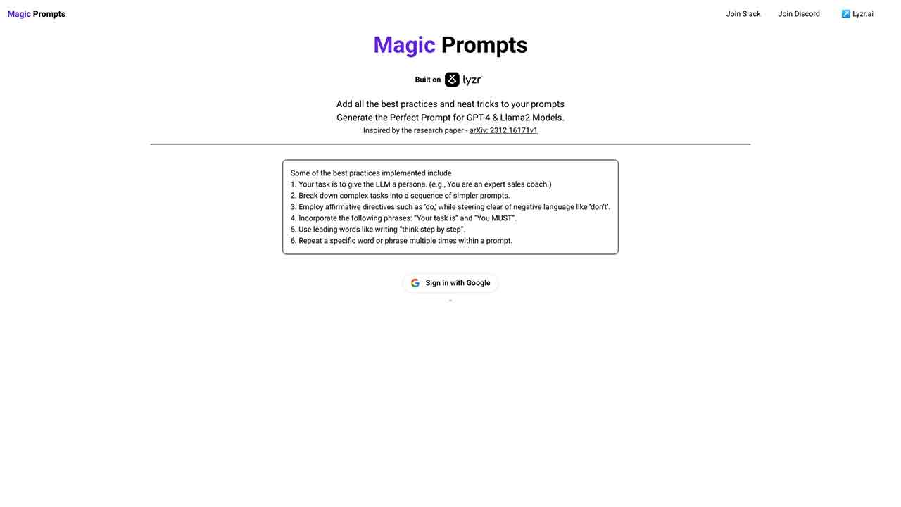 Magic Prompts
