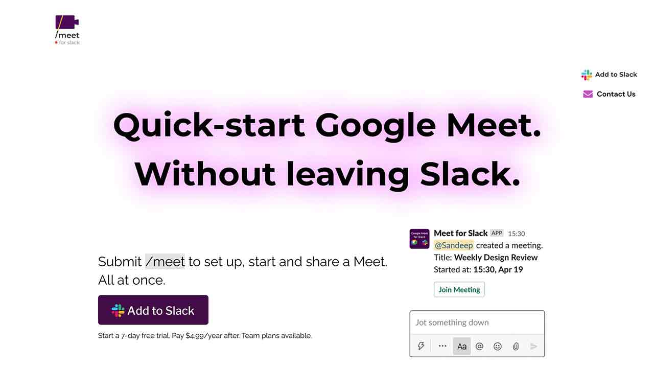 Meet for Slack