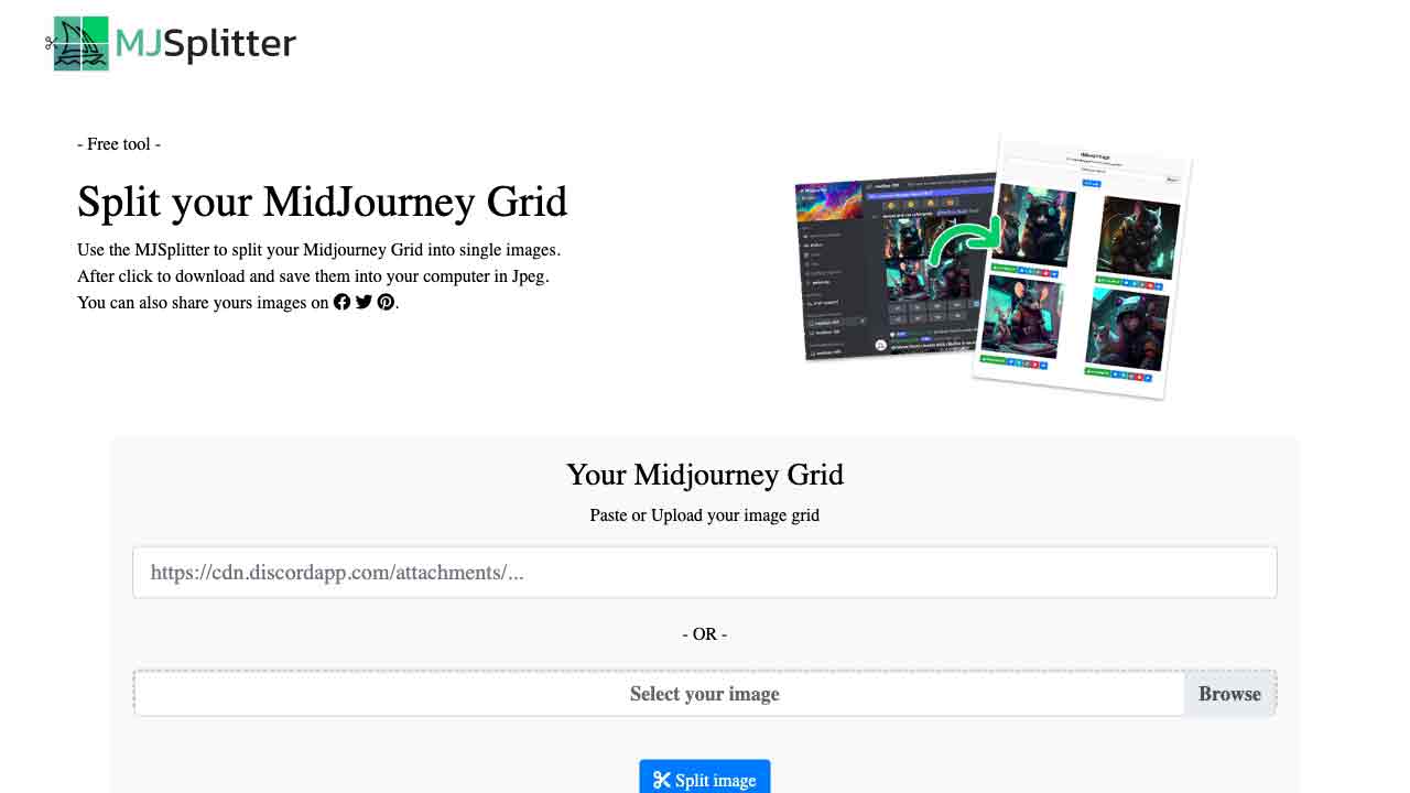 Midjourney Grid Splitter