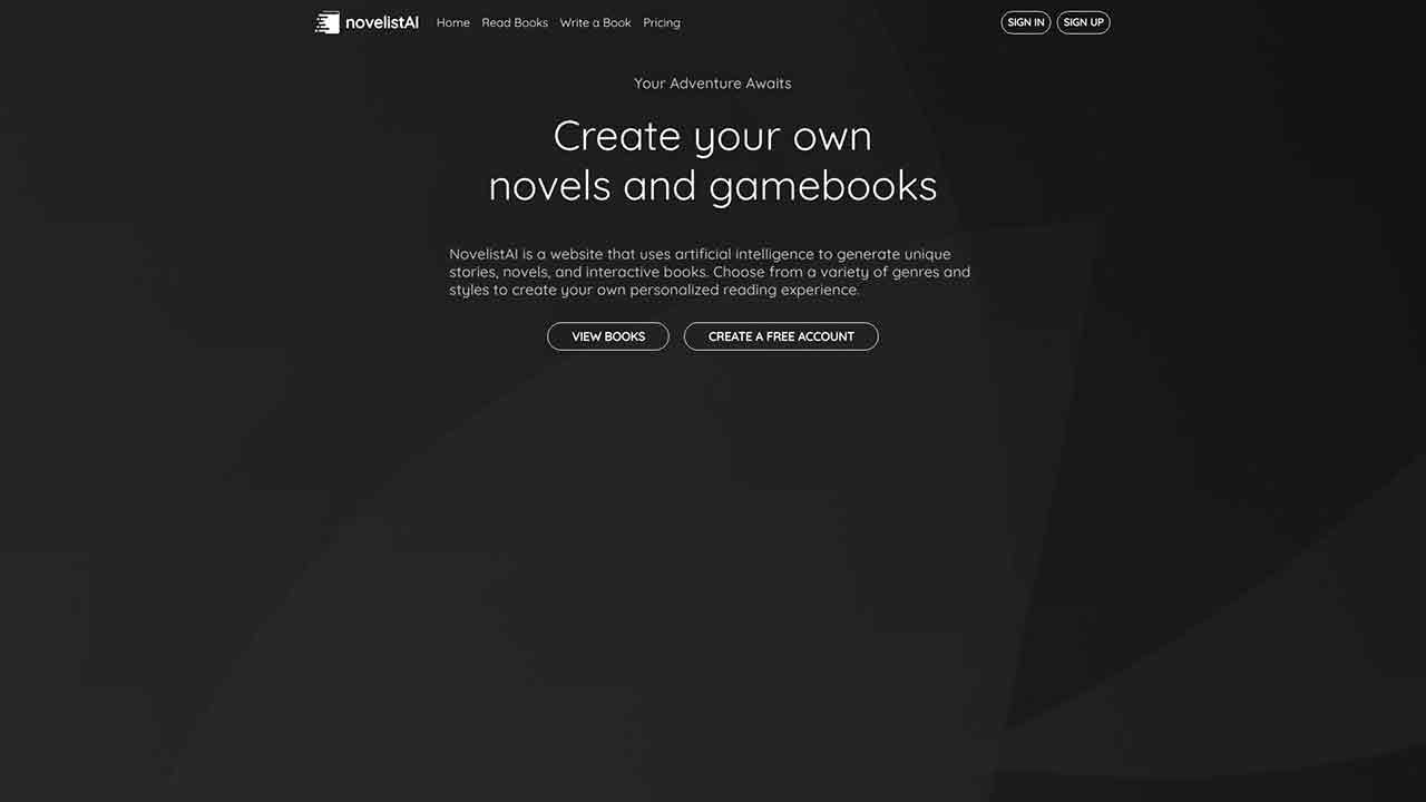 NovelistAI - AI-Generated Novels and Gamebooks