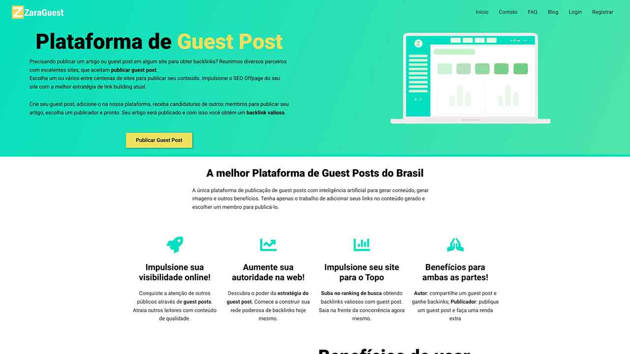 Plataforma de Guest Post - ZaraGuest