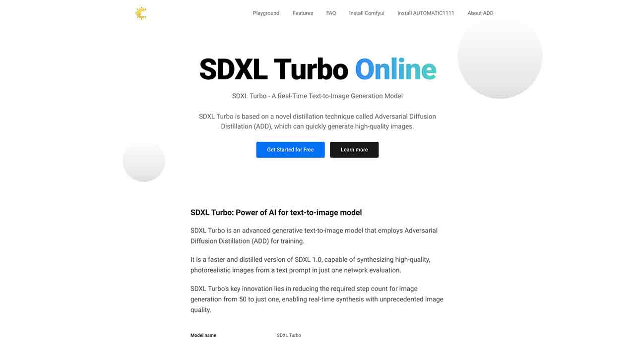 SDXL Turbo