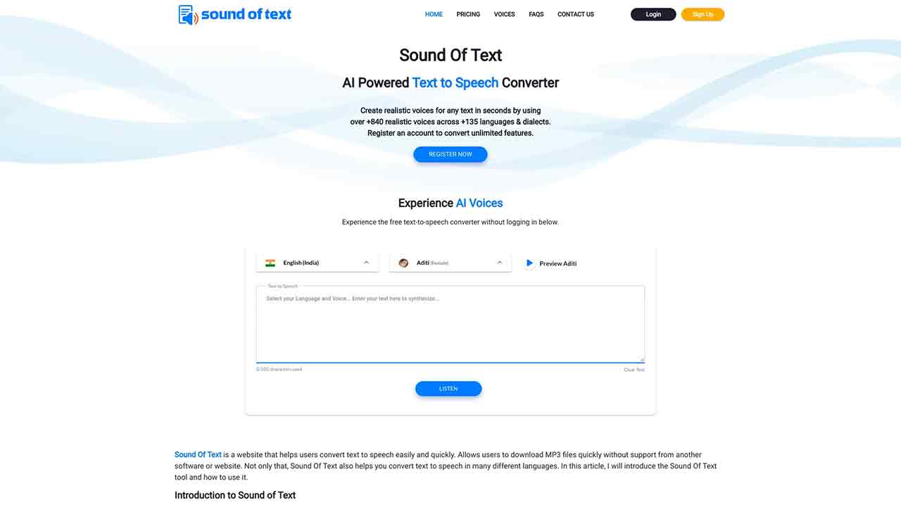 Sound of Text