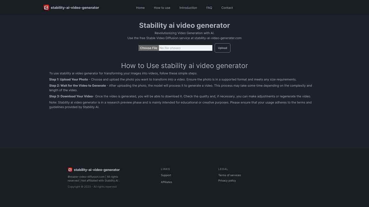 Stability AI Video Generator