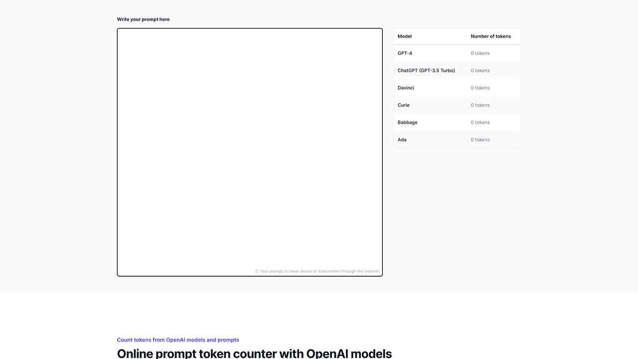Token Counter for OpenAI Models