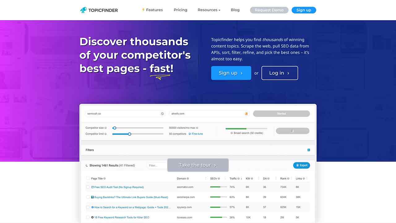 Topicfinder - The Ultimate Blog Content Title Finder and Generator