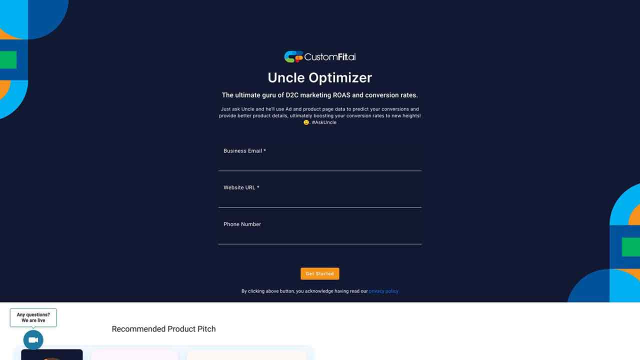 Uncle Optimizer D2C Landing Page Analyzer