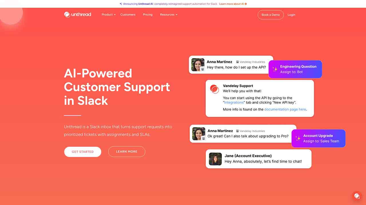 Unthread - AI Support in Slack